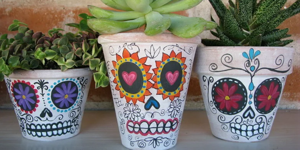 DIY Calavera Flower Pots